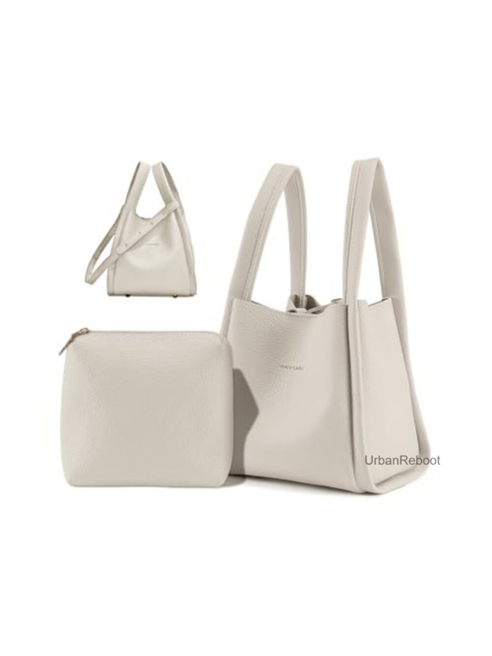 Vegan Leather Mini Bucket Bag Crossbody with Adjustable Strap